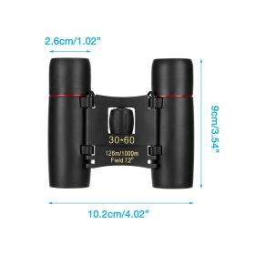 Binoculars 30x60 Zoom Travel Compact Folding Telescope Hunting Day Night Outdoor Small Pocket Binoculars Compact Adults Binoculars 30x60 Zoom Travel Compact Folding Telescope Hunting Day Night Outdoor Small Pocket Binoculars Compact Adults